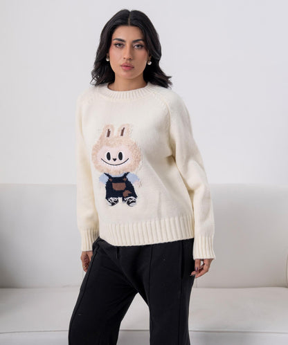 Playful Bunny Knit Sweater
