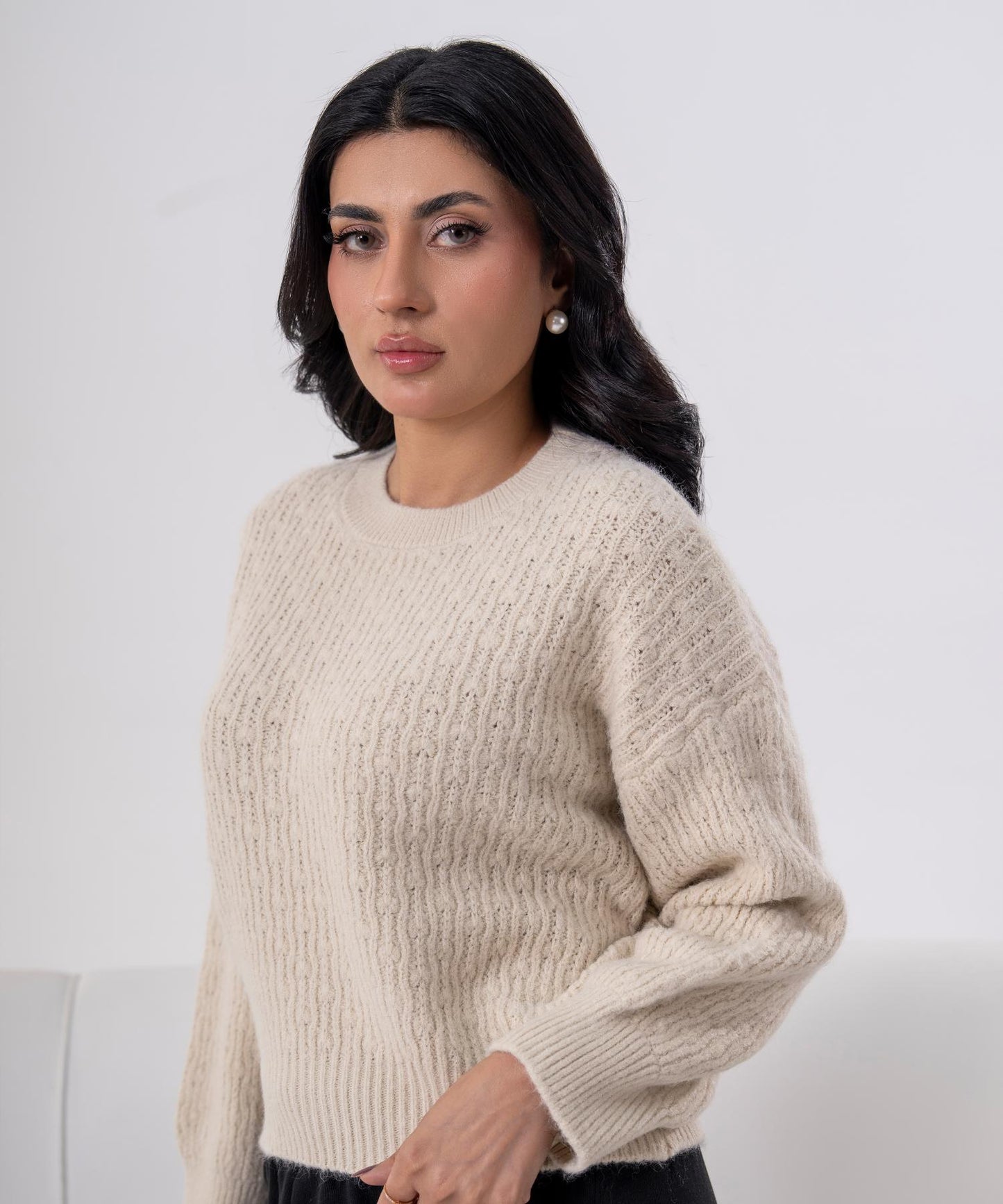 Classic Textured Knit Sweater