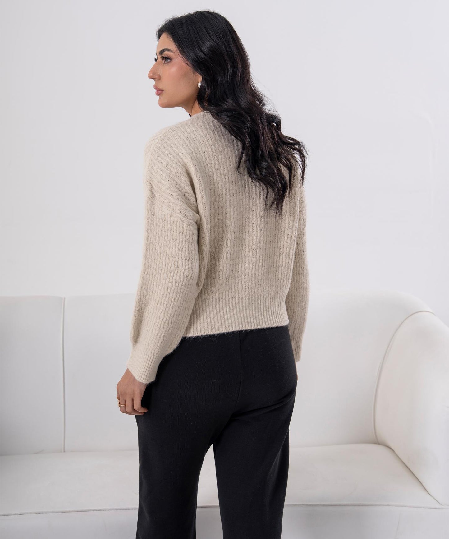 Classic Textured Knit Sweater