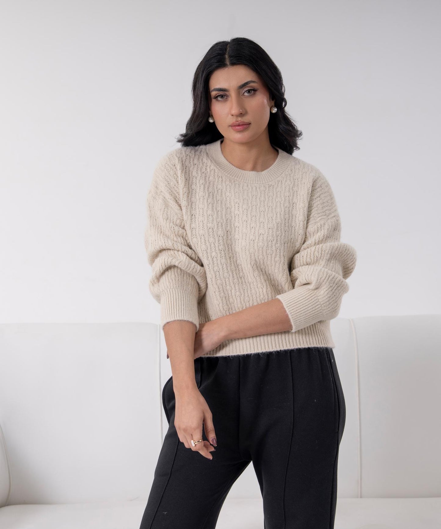 Classic Textured Knit Sweater