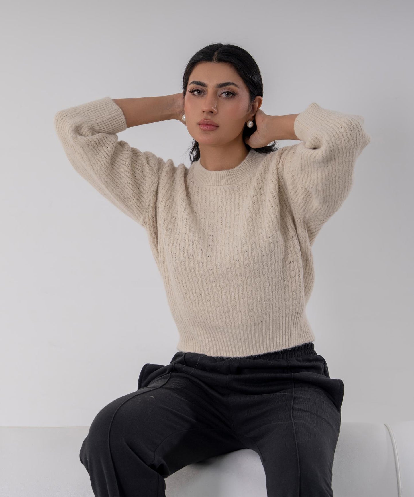 Classic Textured Knit Sweater