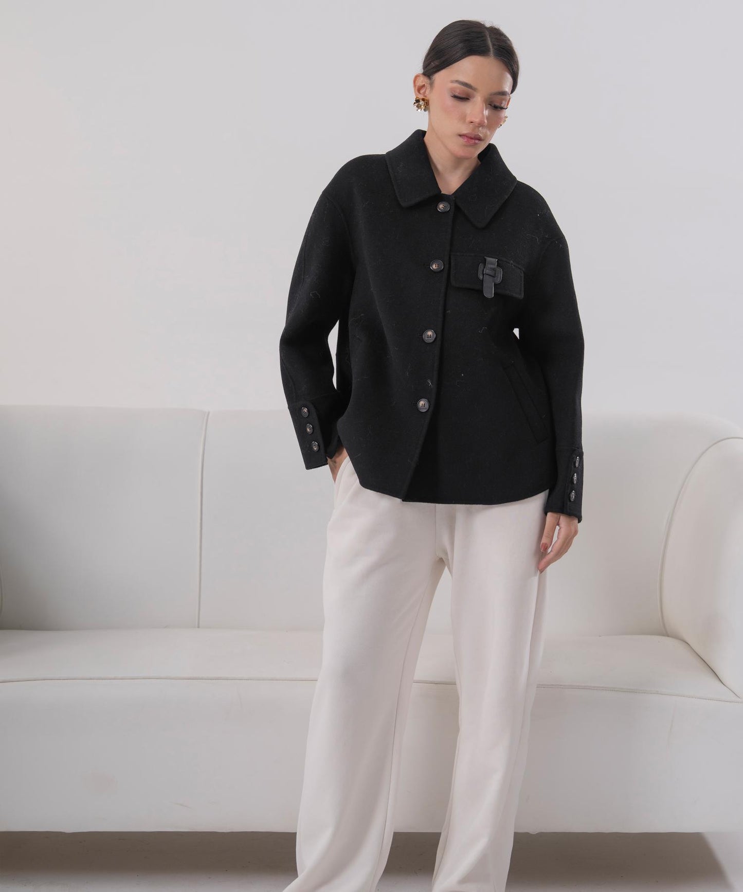 The Noir Industrial Clasp Jacket
