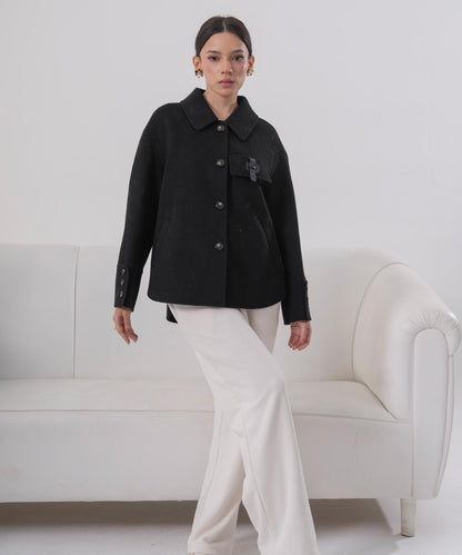The Noir Industrial Clasp Jacket