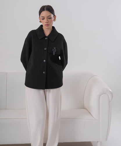 The Noir Industrial Clasp Jacket