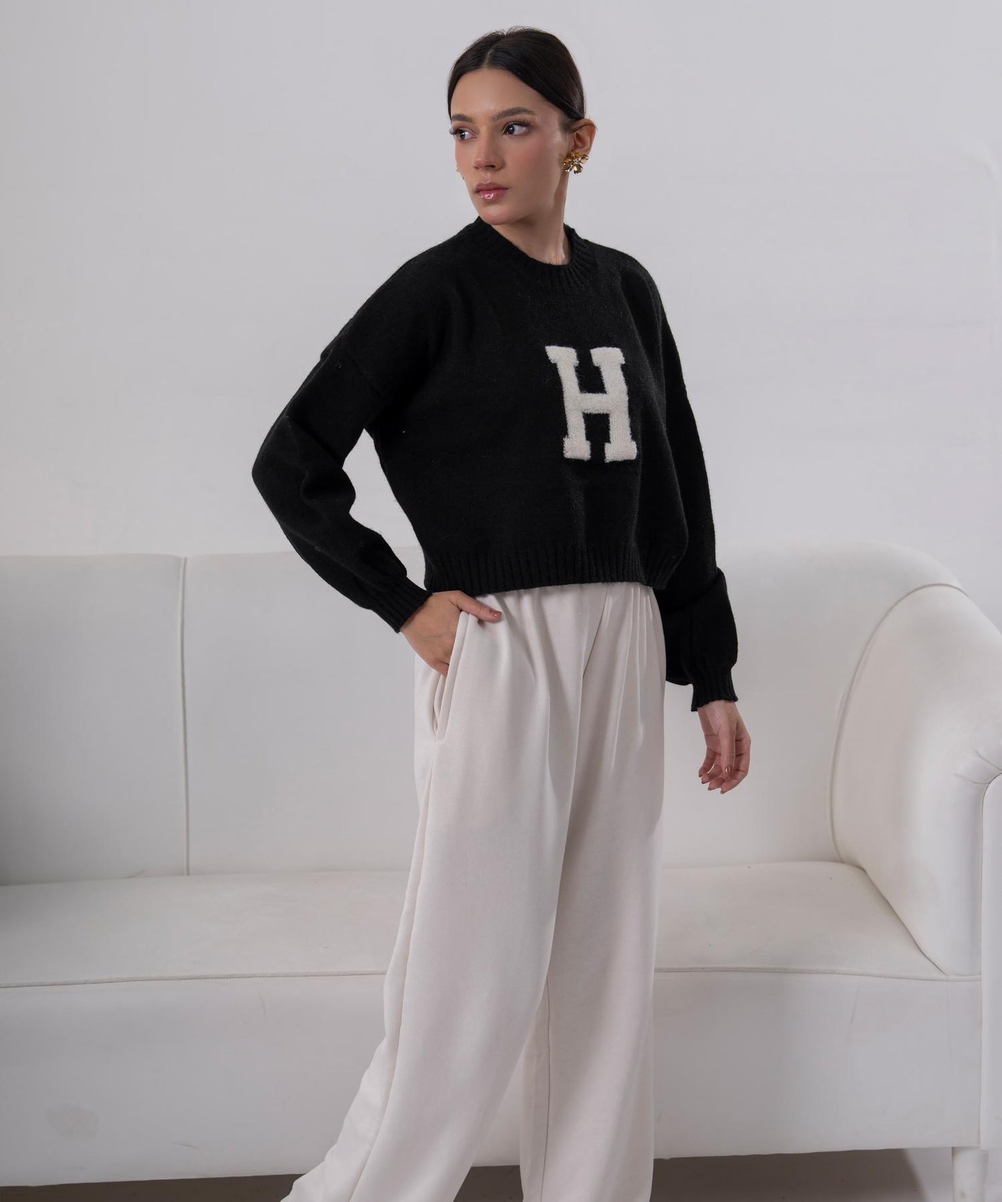 Knitted Crop Sweater