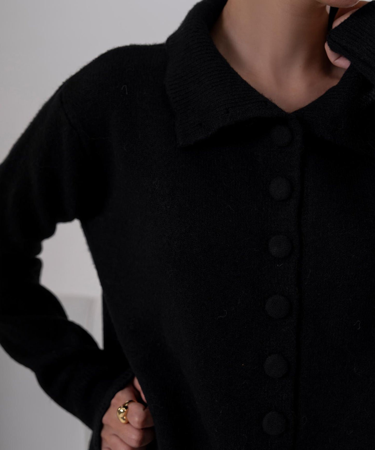 Classic Button-Front Knit Cardigan