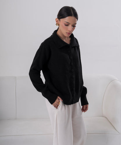 Classic Button-Front Knit Cardigan