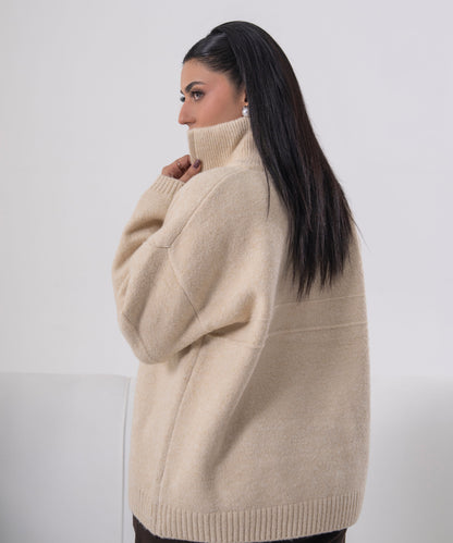 Quarter Zip Knitted Sweater