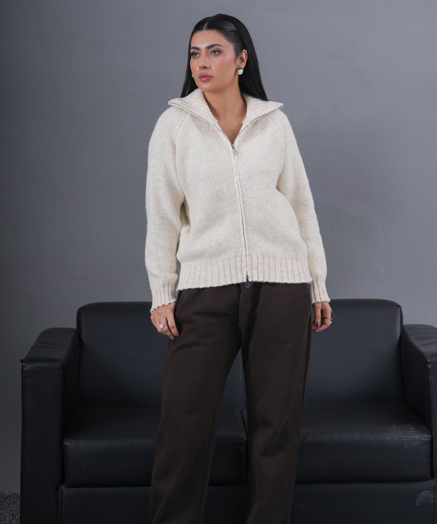 Shimmer KnitJacket (Ivory)