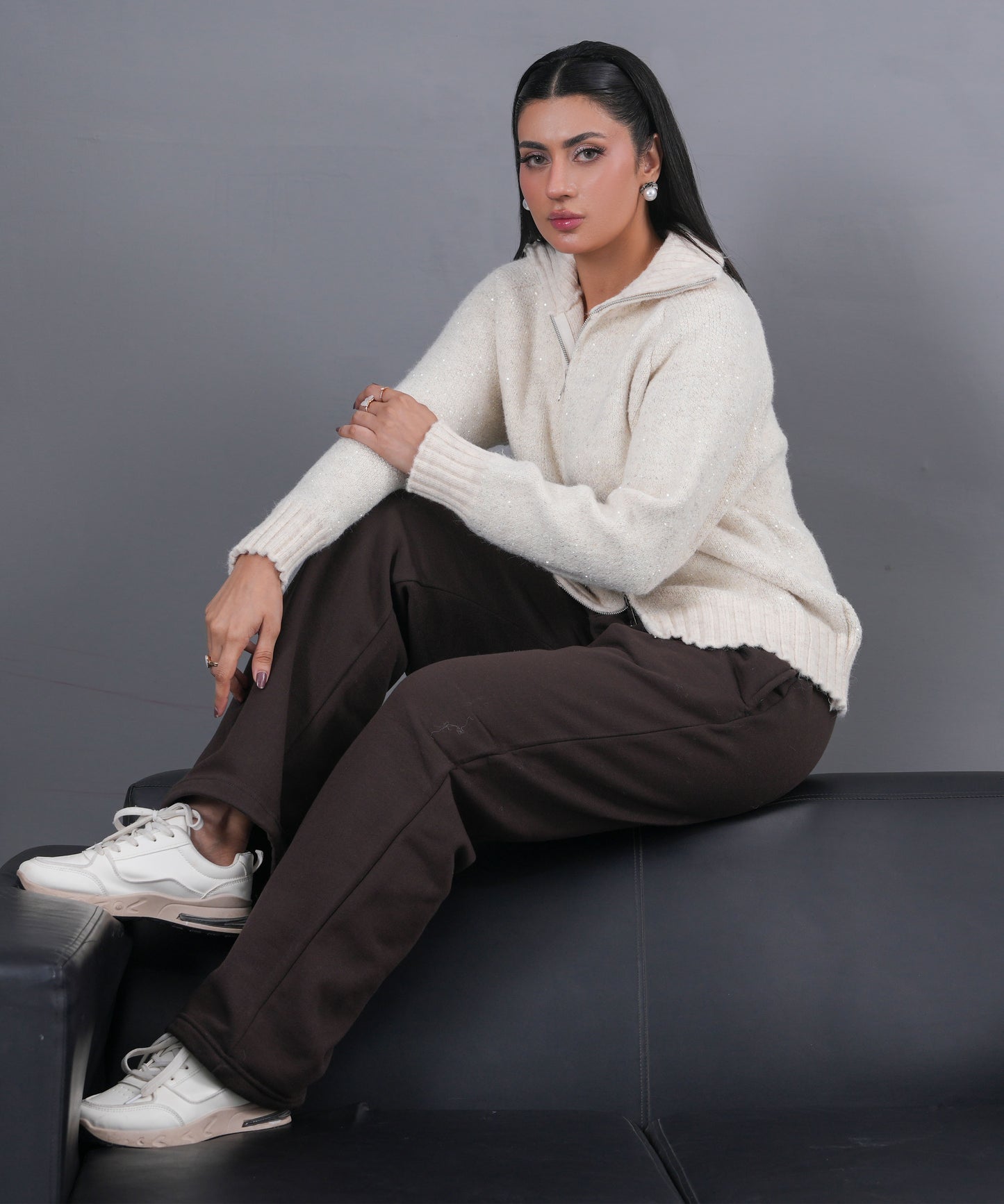 Shimmer KnitJacket (Ivory)