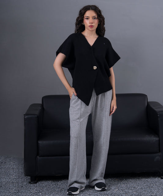 The Minimalist Cocoon Cape (Black)