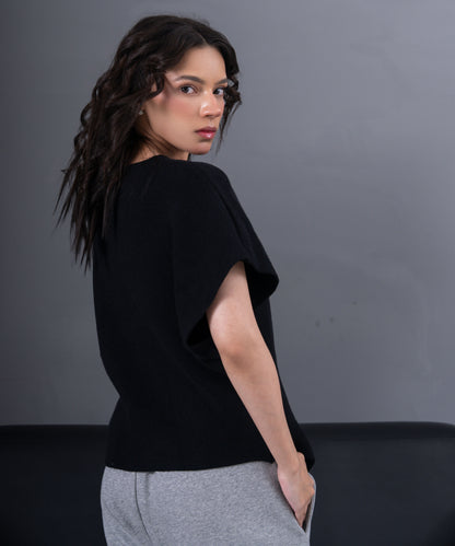 The Minimalist Cocoon Cape (Black)