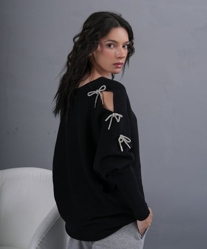 Crystal Bow Cape (black)