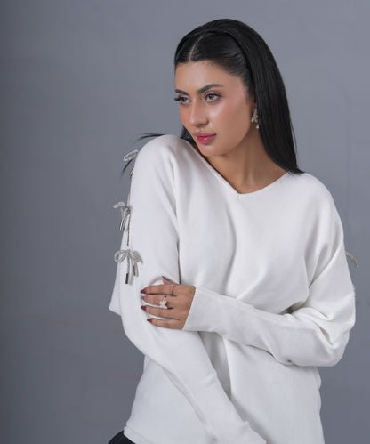 Crystal Bow Cape (Ivory)