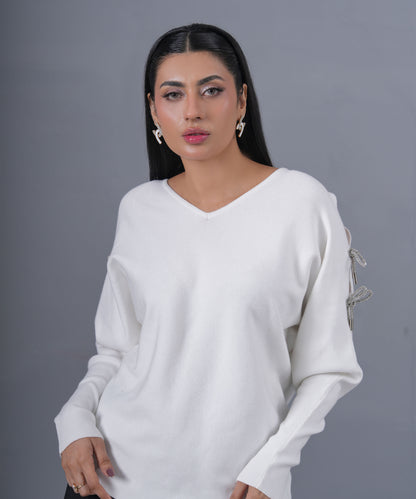 Crystal Bow Cape (Ivory)