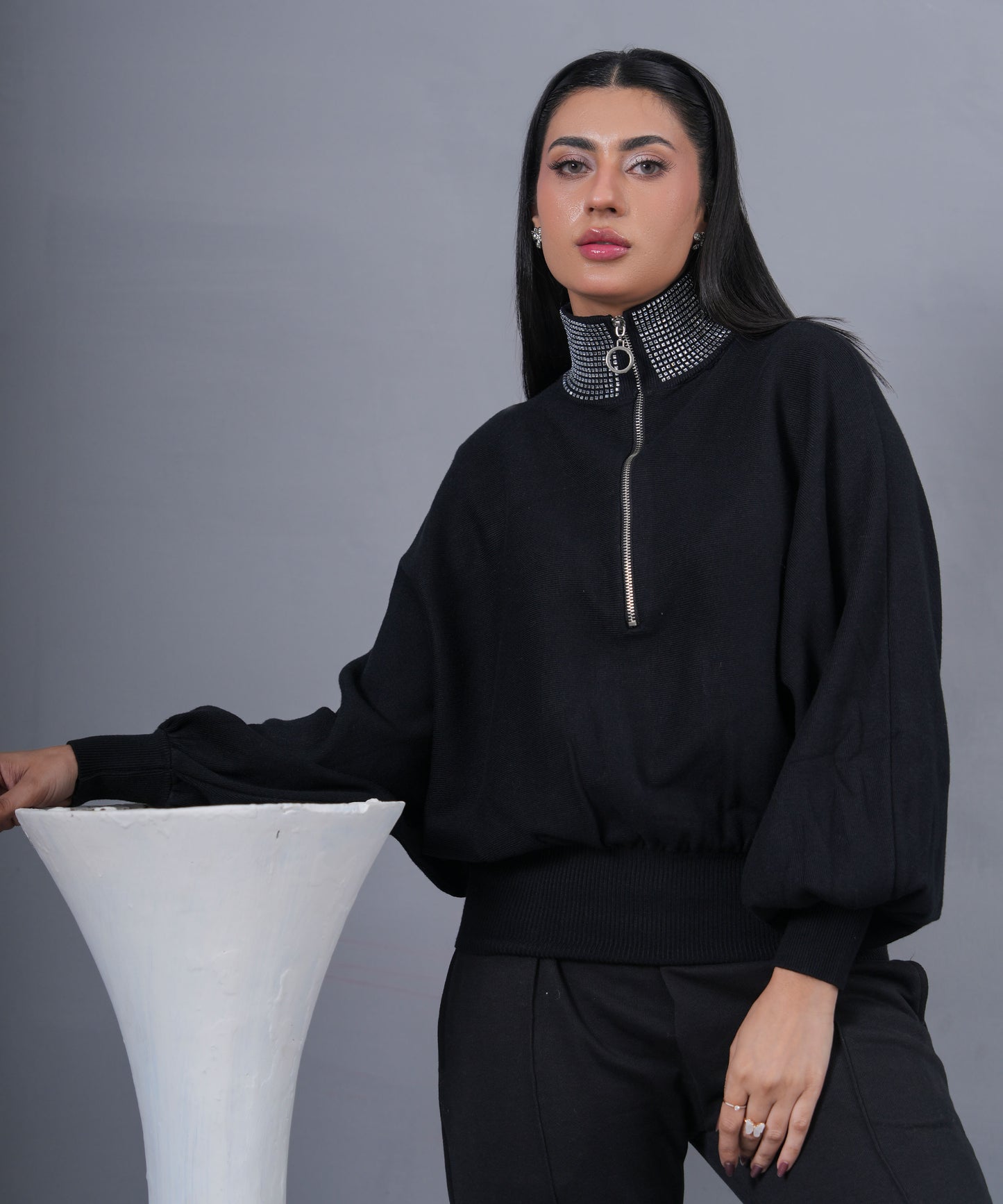 The Diamond Collar Half-Zip