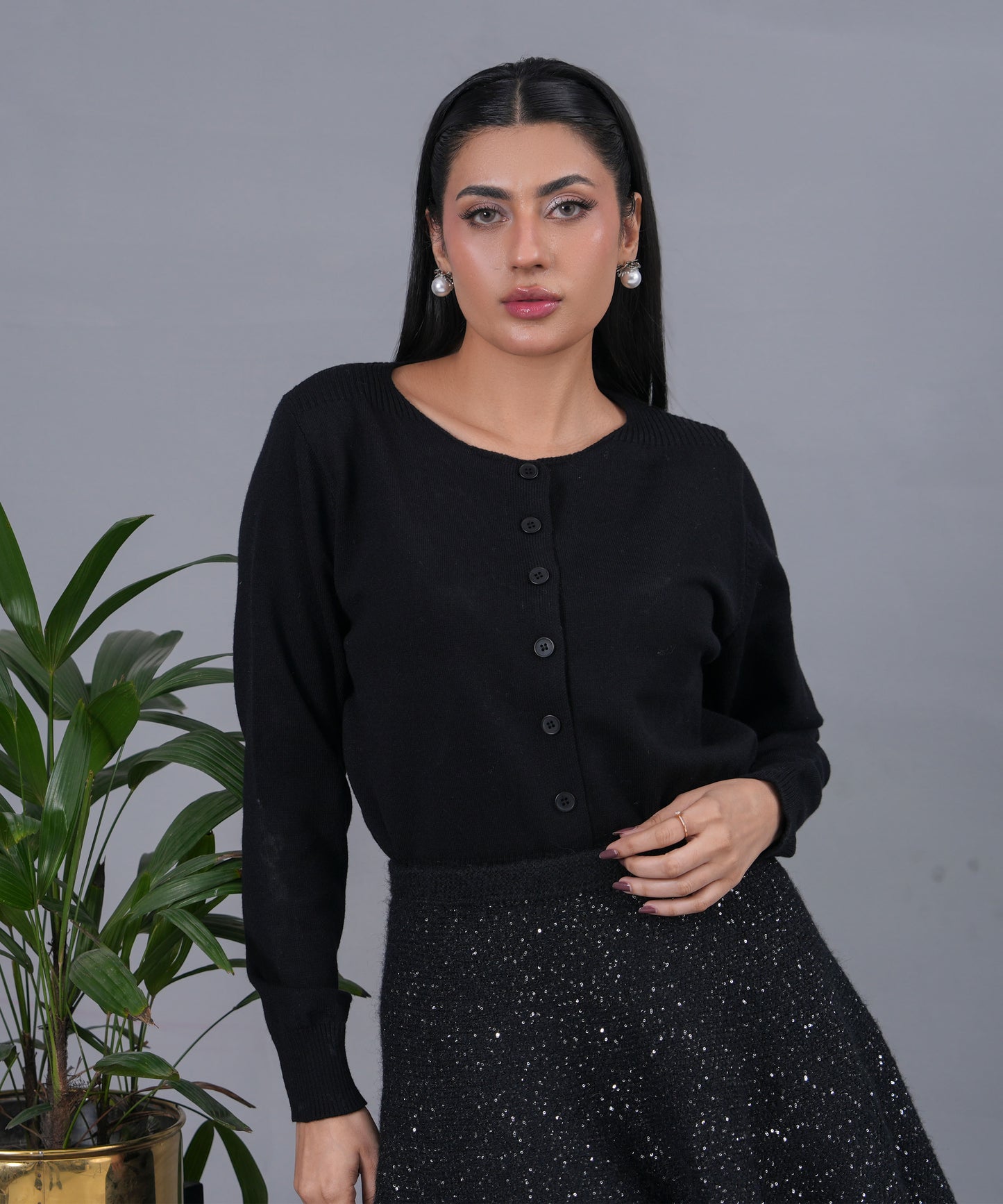 Midnight Sparkle Knit Skirt