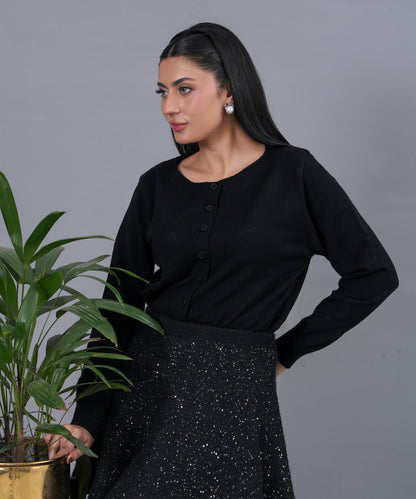 Midnight Sparkle Knit Skirt